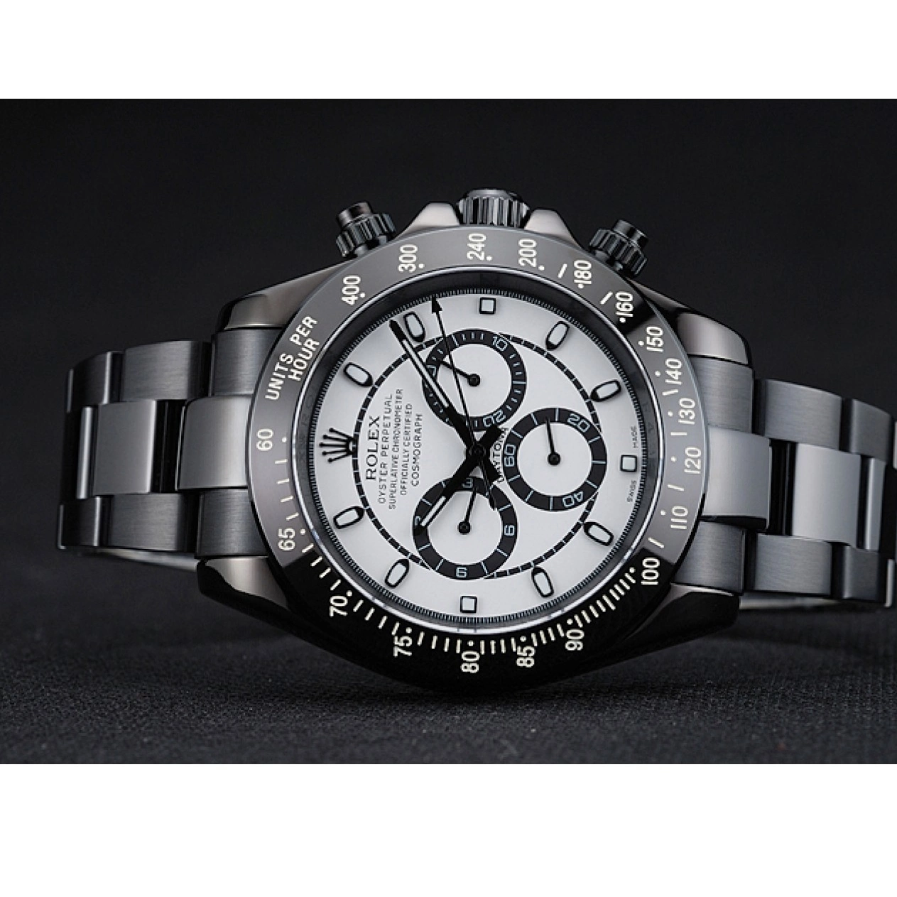 AAA replica watch Cosmograph And Black Case Black Dial White Bracelet And 1454249 Stainless Daytona Rolex Steel 0515